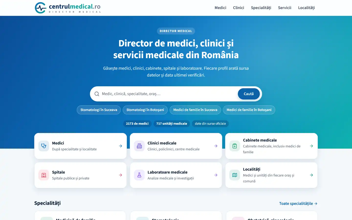 Site-ul centrulmedical.ro