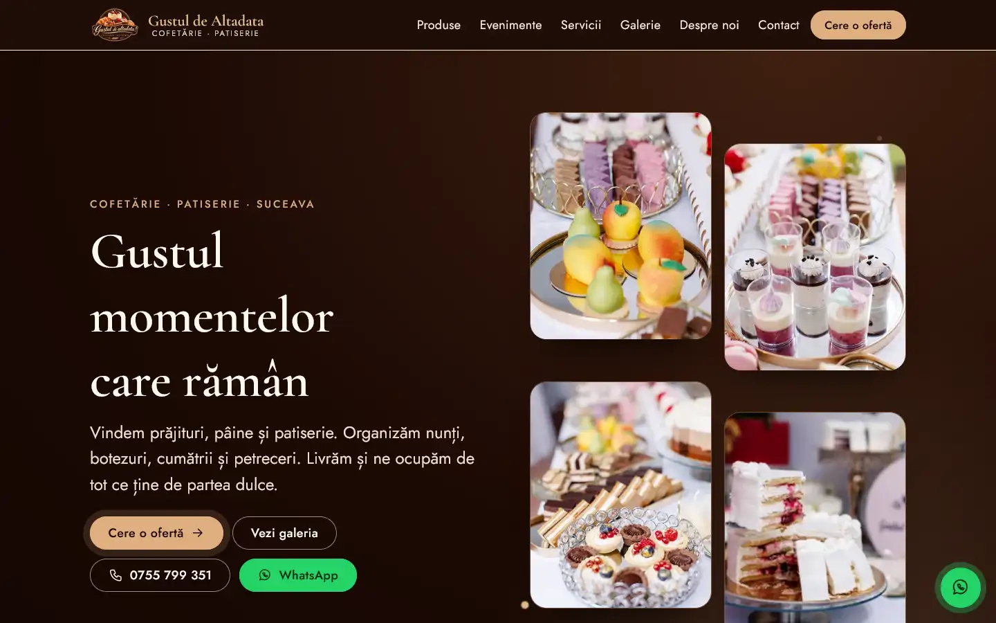 Site-ul gustuldealtadata.ro, prima pagină